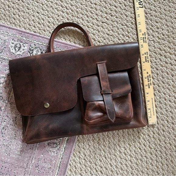 Brown Leather Laptop Case Luxeoria - Picture 6 of 10